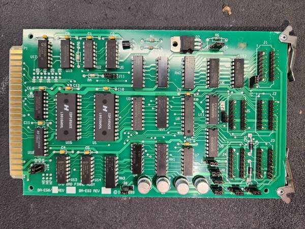 Picture of the top of a IO board from a birds eye view