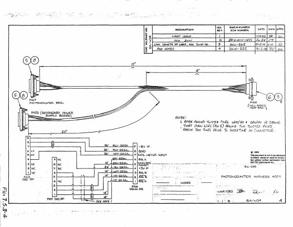 photon counter board wiring harness
